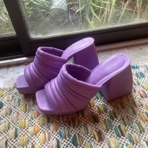 Purple Polly Pocket Circus by Sam Edelman Block Heel Mules